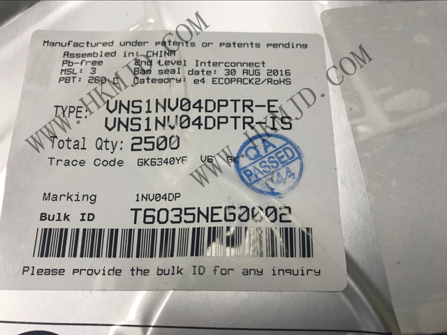 ST VNS1NV04DPTR PMIC - 配電開關(guān)、負(fù)載驅(qū)動(dòng)器 VNS1NV04