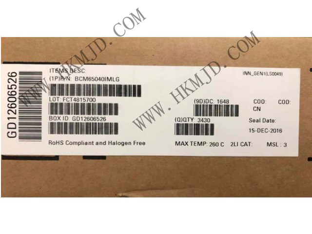 BROADCOM BCM65040 BCM65040IMLG 接口 - 驅動器，接收器，收發(fā)器