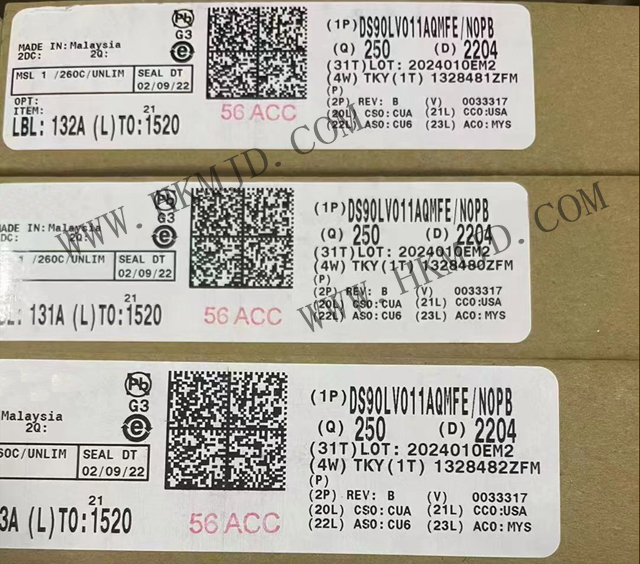 LVDS 接口IC DS90LV011AQMFE DS90LV011AQ 汽車(chē)LVDS差分驅(qū)動(dòng)器