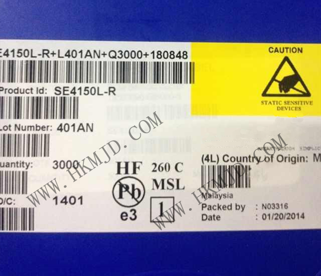RF IC《SE4150L》 SiGe RF 接收器 GPS 1575.42MHz PCB，表面貼裝