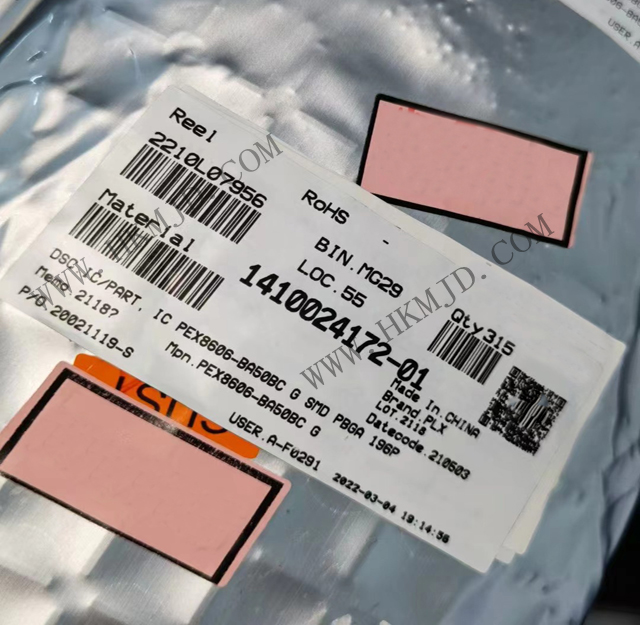 Broadcom PEX8606-BA50BCG 6通道，6端口PCI Express Gen2 交換機
