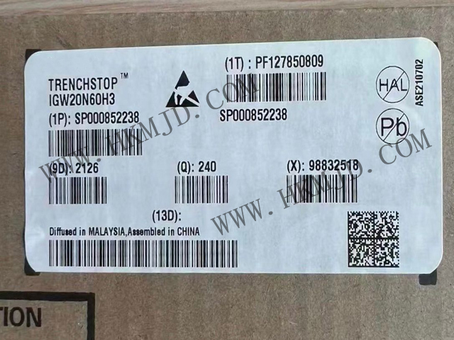 【分銷英飛凌IGBT晶體管】IGW20N60H3 600 V，20 A IGBT 分立式，采用 TO-247 封裝