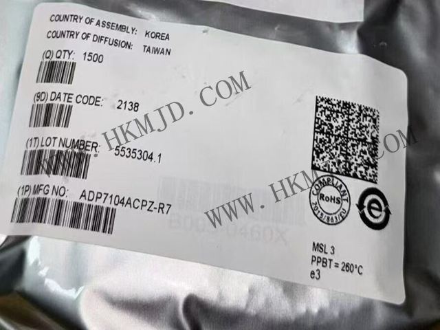 ADI推出穩(wěn)壓器 ADP7104ACPZ 一款CMOS、低壓差穩(wěn)壓器 500mA HV LDO 1.8V
