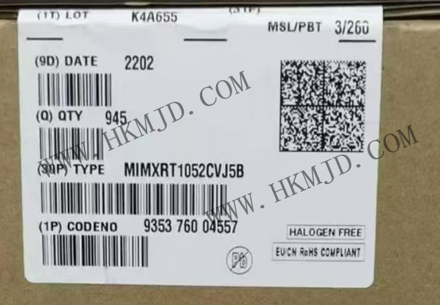恩智浦 MIMXRT1052CVJ5B i.MX RT1050 交叉 MCU，帶 Arm Cortex-M7 內核