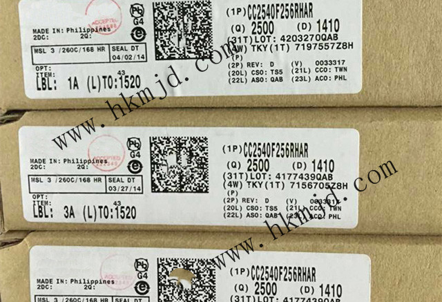 配備256kB 閃存，8kB SRAM【CC2540F256RHAR】——帶 USB 的低功耗 Bluetooth?無(wú)線MCU